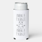 inhale Exhale yoga cat Seltzer Blikjeskoeler (Seltzer Voorkant)