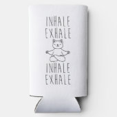 inhale Exhale yoga cat Seltzer Blikjeskoeler (Achterkant)