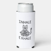 Inhale Exhale Yoga Cat Seltzer Blikjeskoeler (Seltzer Voorkant)