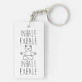inhale Exhale yoga cat Sleutelhanger (achterkant)