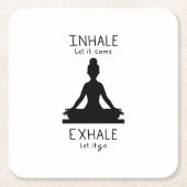 Inhale Exhale Yoga Kartonnen Onderzetters (Voorkant)
