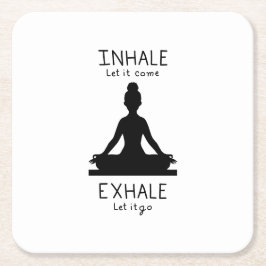 Inhale Exhale Yoga Kartonnen Onderzetters