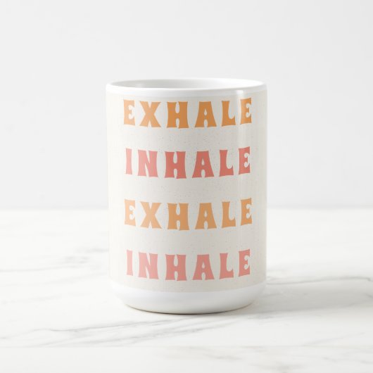 Inhale Exhale Yoga Meditation Breath Typografie Koffiemok (Center)