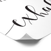 Inhale Exhale Yoga Meditation Modern Typografie Poster (Hoek)