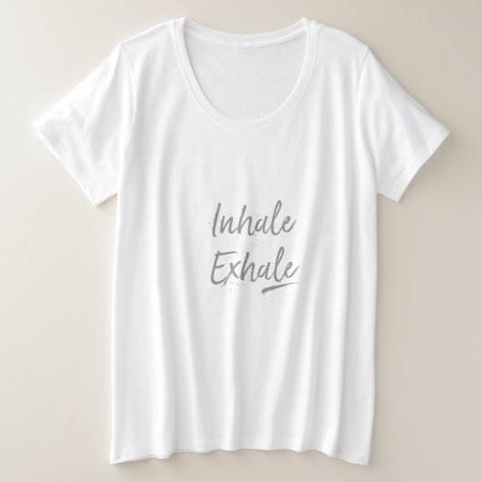 Inhale Exhale Yoga Namaste Meditation Breathe Grote Maat T-shirt (Design voorkant)