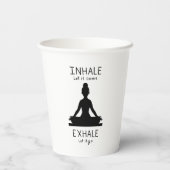 Inhale Exhale Yoga Papieren Bekers (Achterkant)