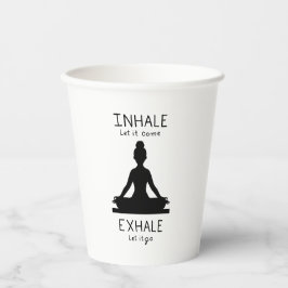 Inhale Exhale Yoga Papieren Bekers