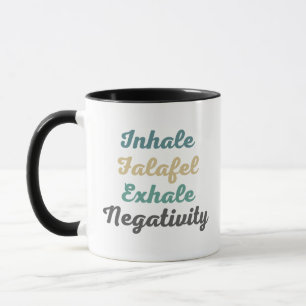 Inhale Falafel Exhale Negatitivity-Mokken en beker Mok