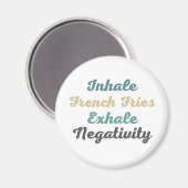 Inhale French Fries Exhale Negatitive Magnets Magneet (Voorkant / Achterkant)