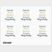 Inhale Fried Chicken Exhale Negatitivity Stickers (Vel)