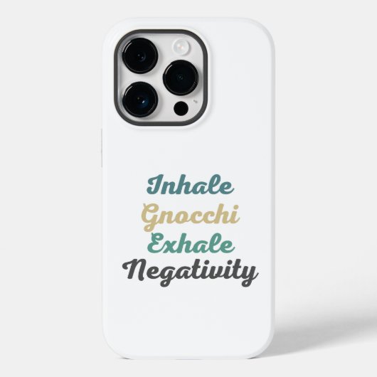 Inhale Gnocchi Exhale Negatitive Phone Case (Achterkant)