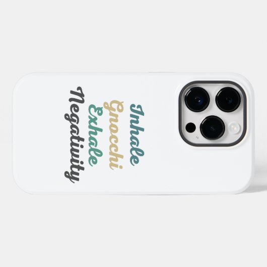 Inhale Gnocchi Exhale Negatitive Phone Case (Achterkant (horizontaal))