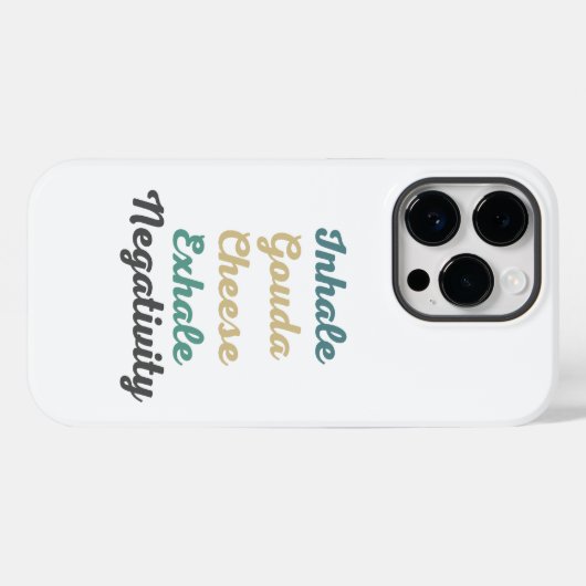 Inhale Gouda Cheese Exhale Negatitive Phone Case (Achterkant (horizontaal))