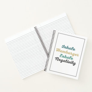 Inhale Hamburger Exhale Negatitivity Notitieboek