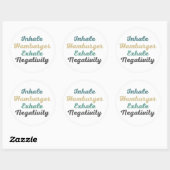 Inhale Hamburger Exhale NegativiteitsStickers Ronde Sticker (Vel)