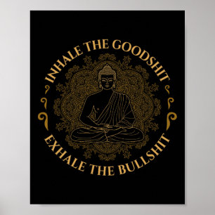 Inhale Het Goede Exhale De Stier Grappige Yoga Poster
