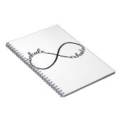Inhale Infinity Sign Symbool T-Shirt Yogi Notitieboek (Rechterzijde)