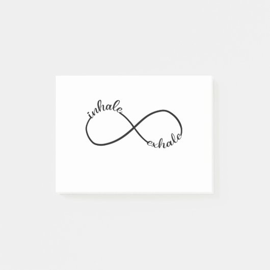 Inhale Infinity Sign Symbool T-Shirt Yogi Post-it® Notes (Voorkant)