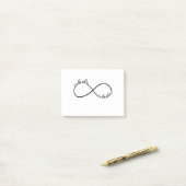Inhale Infinity Sign Symbool T-Shirt Yogi Post-it® Notes (Op bureau)