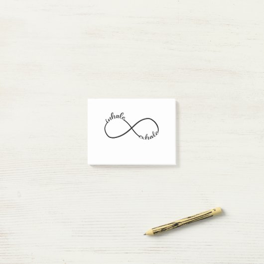 Inhale Infinity Sign Symbool T-Shirt Yogi Post-it® Notes (Op bureau)