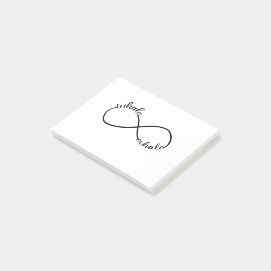 Inhale Infinity Sign Symbool T-Shirt Yogi Post-it® Notes (Schuin)