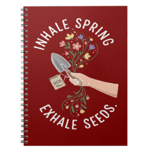 Inhale Lente Exhale Zaden Bloemisterij Tuin Enthou Notitieboek