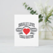 Inhale Love Exhale Gratitude Briefkaart (Staand voorkant)