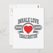 Inhale Love Exhale Gratitude Briefkaart (Voorkant / Achterkant)