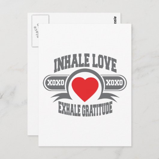 Inhale Love Exhale Gratitude Briefkaart (Voorkant / Achterkant)