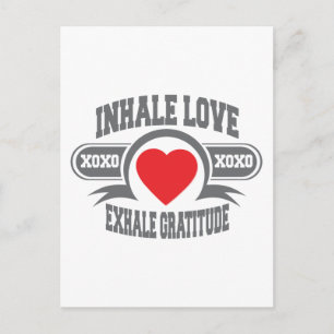 Inhale Love Exhale Gratitude Briefkaart