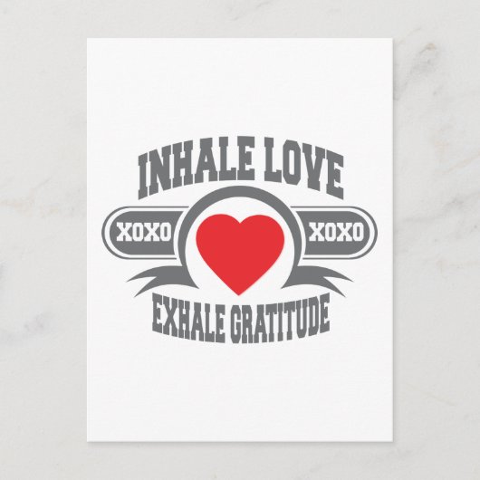 Inhale Love Exhale Gratitude Briefkaart (Voorkant)