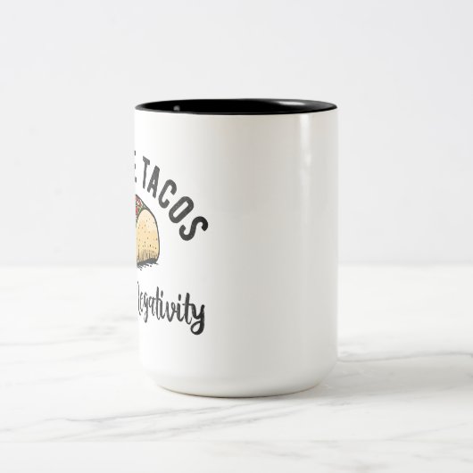Inhale Tacos Exhale Negativiteit Tweekleurige Koffiemok (Center)