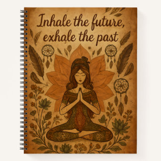 Inhale the Future, Exhale the Past – Boho Notebook Notitieboek