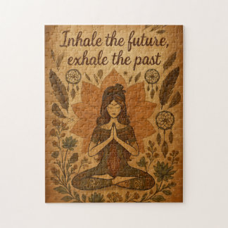 🧩 Inhale the Future, Exhale the Past – Boho Yoga  Legpuzzel
