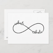 Inhale, uitademing, oneindig teken briefkaart (Voorkant / Achterkant)
