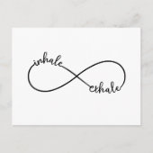 Inhale, uitademing, oneindig teken briefkaart (Voorkant)