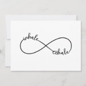 Inhale, uitademing, oneindig teken kaart (Voorkant)
