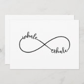 Inhale, uitademing, oneindig teken kaart (Voorkant / Achterkant)
