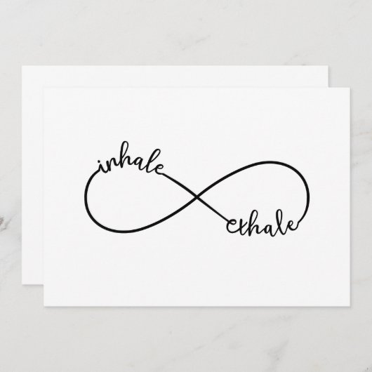 Inhale, uitademing, oneindig teken kaart (Voorkant / Achterkant)