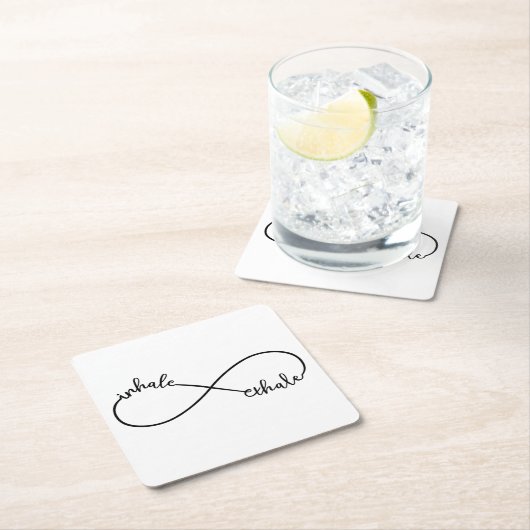 Inhale, uitademing, oneindig teken kartonnen onderzetters (Insitu)