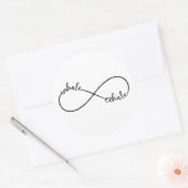 Inhale, uitademing, oneindig teken ronde sticker (Envelop)