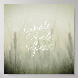 inhale vergroot poster tekst op foto van natuur