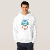 Inhale Vrede, Exhale Chaos Hoodie – Duif, Aarde  (Voorkant volledig)