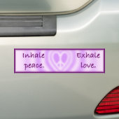 Inhale Vrede. Exhale Love. Bumpersticker (Op auto)