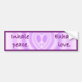 Inhale Vrede. Exhale Love. Bumpersticker (Voorkant)