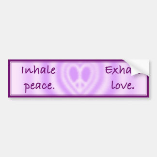 Inhale Vrede. Exhale Love. Bumpersticker