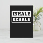 Inhale Yoga Exhale Nirvana Meditation Zen Asana Gi Kaart (Staand voorkant)