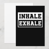 Inhale Yoga Exhale Nirvana Meditation Zen Asana Gi Kaart (Voorkant / Achterkant)