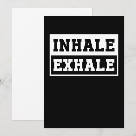 Inhale Yoga Exhale Nirvana Meditation Zen Asana Gi Kaart (Voorkant / Achterkant)