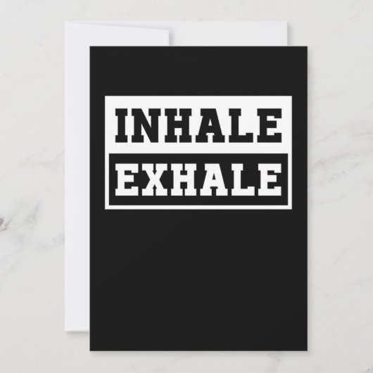 Inhale Yoga Uitademen Nirvana Meditatie Zen Asana  Kaart (Voorkant)